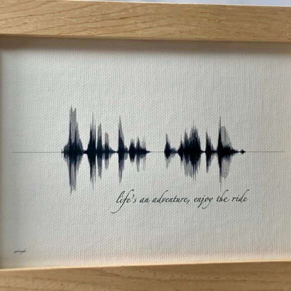 Life's An Adventure, Enjoy The Ride Soundwave 5x7 Canvas Frame - Picture 2 of 4